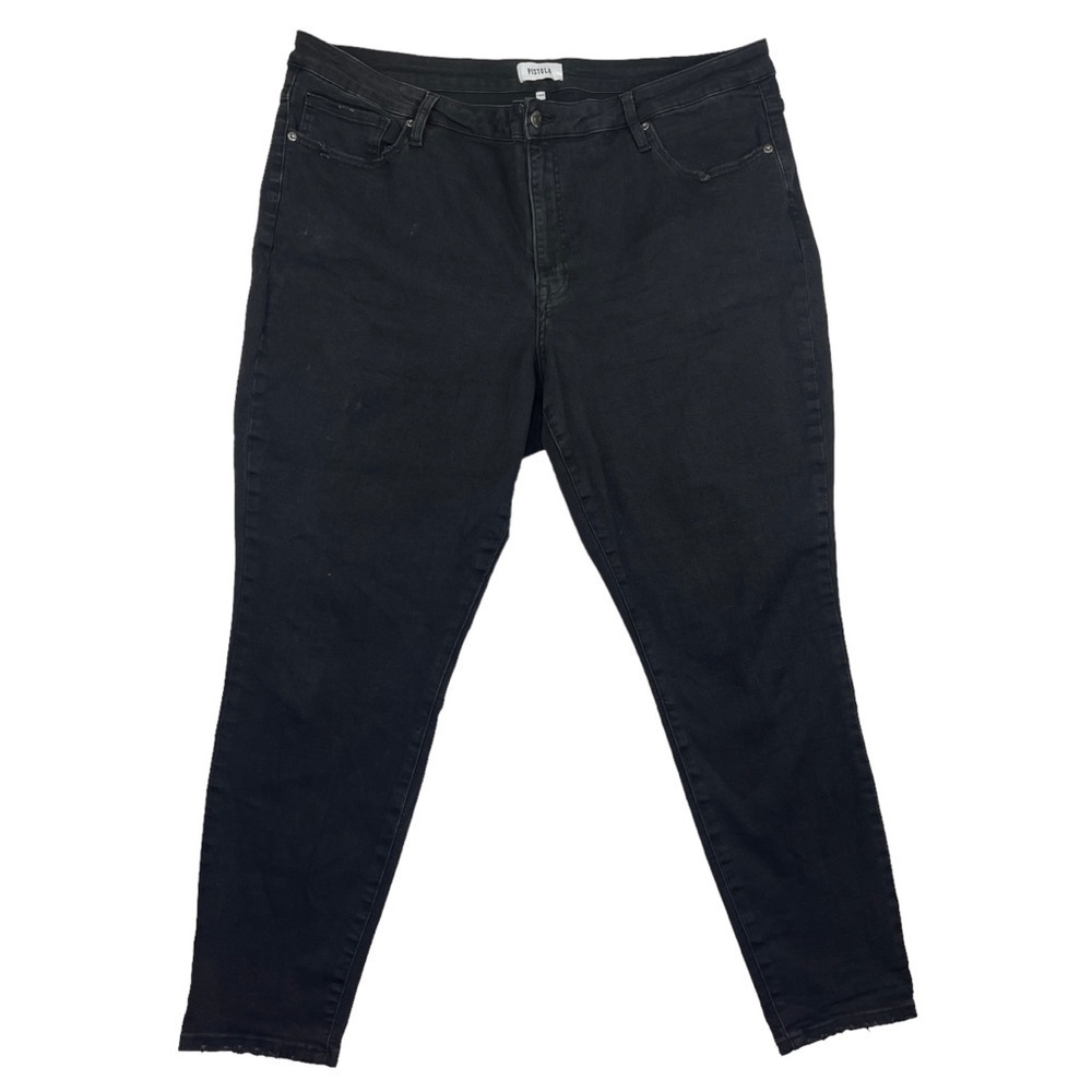 Pistola Mid Rise Skinny Jeans in Midnight Black Women's Plus 22W